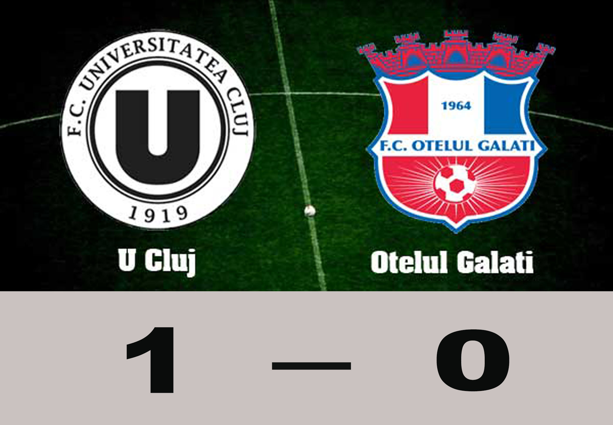 “U” Cluj – Oțelul Galați 1-0. Lemnaru a marcat după un henț clar