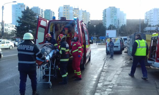 Accident de muncă pe un șantier din Cluj-Napoca. O persoană a ajuns la spital  FOTO